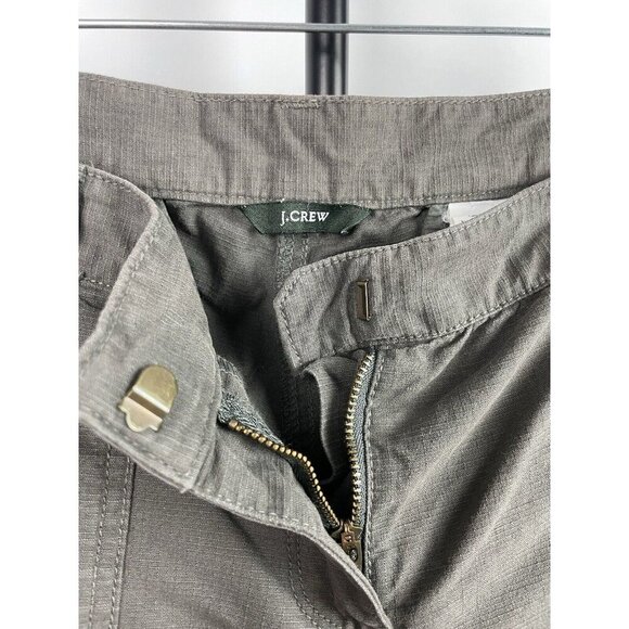 J. Crew Gray Green City Fit Ripstop Cargo Skinny Flap Pocket Cotton Pants Size 4 - Picture 6 of 7